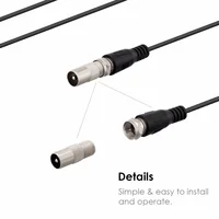 Antenne TV intérieure HD extérieure 200 Beauté amplifiée antenne numérique pour récepteur TV DVB-T2 VHF/UHF avec base magnétique 6