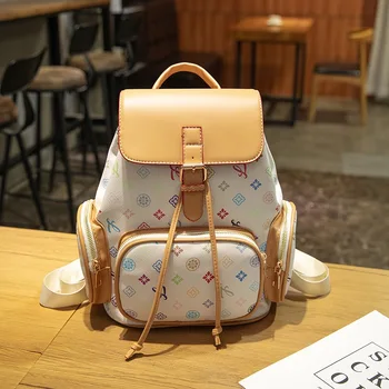 Zaino da donna di design di lusso Zaino da viaggio di grande capacità Borsa da lavoro per pendolari Borsa da scuola con coulisse alla moda per ragazze