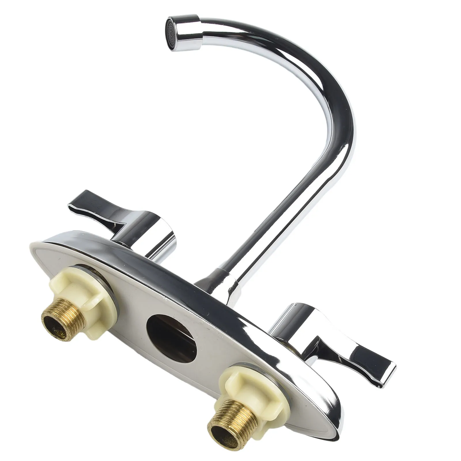 

1pcs Basin Faucet Brass Rotary Hot & Cold Water Mixer Tap For Vanity Basins Wash Hand Basins Kitchen Bathroom Sinks Accessories