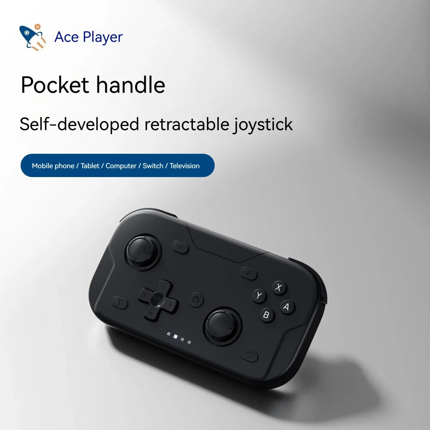 ACEGAMER Game Controller Wireless Bluetooth Gaming Controller Vibration Motor Gyroscope Portable Mini Grip for Switch Computer