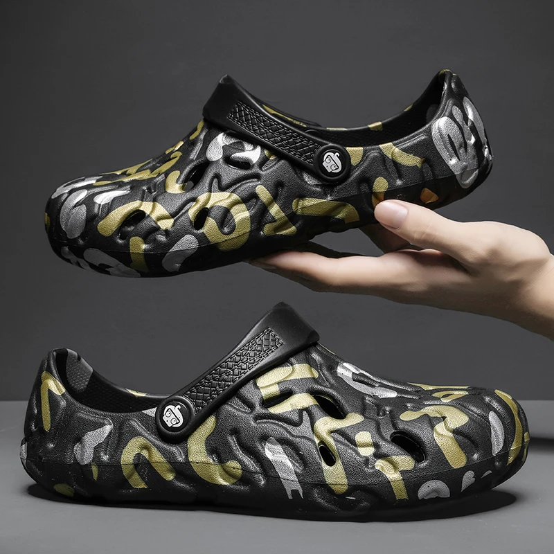 

Plus Size 47 48 49 Men Shoes 2023 Sandals for Men Clogs Summer Sandals Men Camouflage EVA Injection Shoes Sports Outdoor Slipper