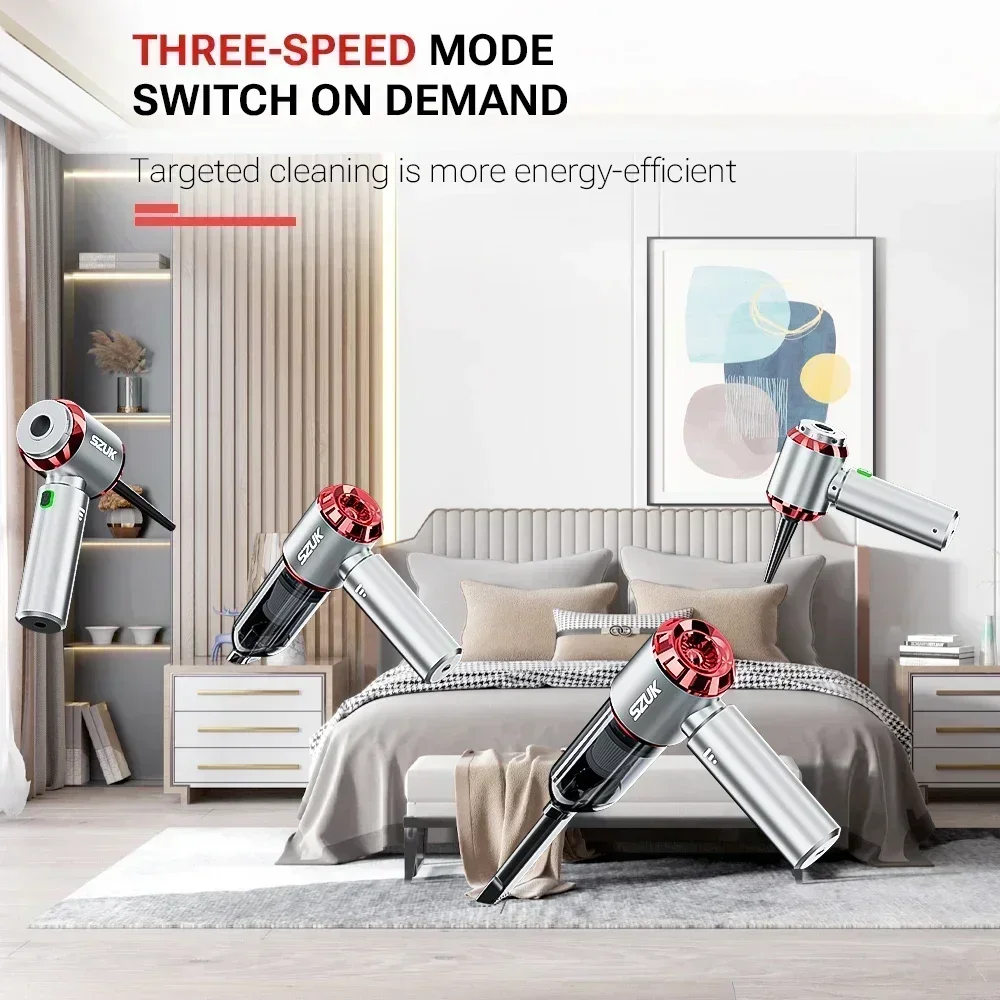 Powerful Mini Cordless Vacuum Cleaner - Portable Handheld Blower for Home and Car Cleaning