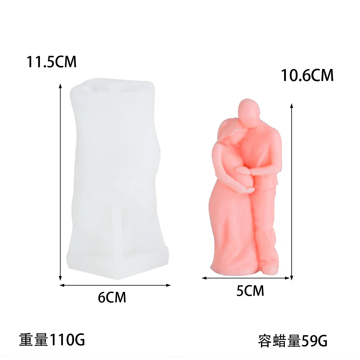 Description Picture 6 of itemMen and Women Silicone Candle Mold Aromatherapy Soap Mold for Candle Making Kit Diy Flower Handmade Candle Mold