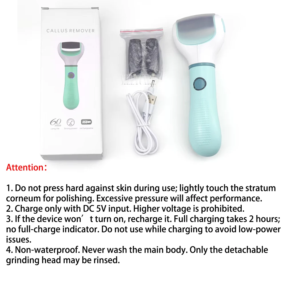 Electric Foot Grinder and Callus Remover for Safe Pedicure and Foot Care