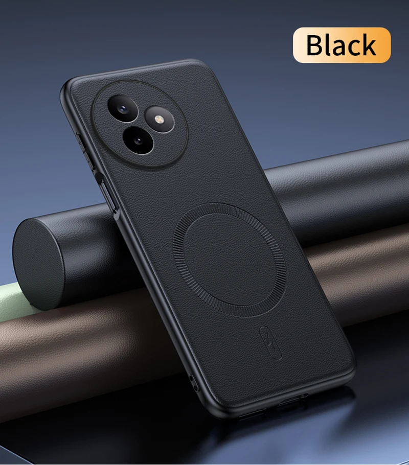 Magnetic Leather Shield Cover - High Quality Anti-Fingerprint Non-Slip PC+TPU