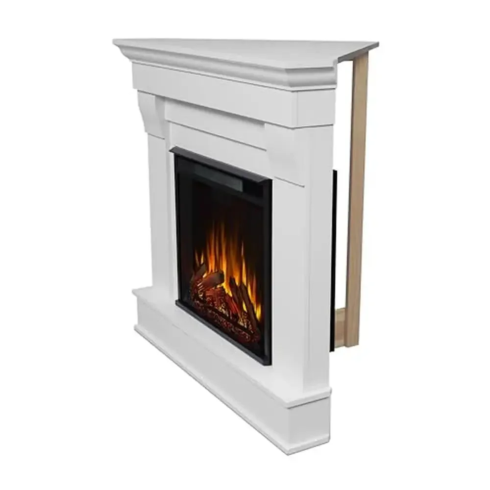 Corner Electric Fireplace Heater Insert 41" Chateau Mantel Remote Control Realistic Flames Bedroom Living Room Supplemental Heat 5