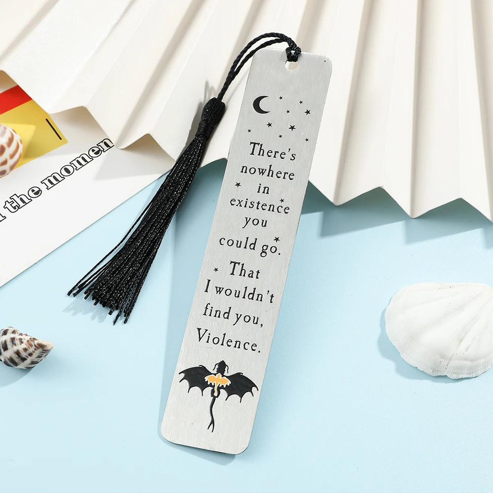 Stainless Steel Metal Bookmark Reading Supplies Fourth Wing Dragon Knight