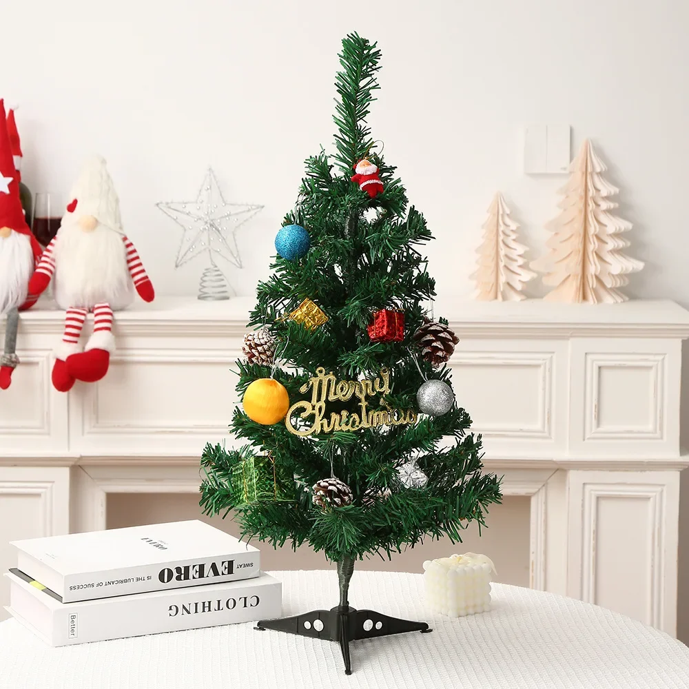 30/60cm Mini Christmas Tree PVC Small Tree Decor Office Party Holiday Decoration Christmas Trees Festive & Party Supplies