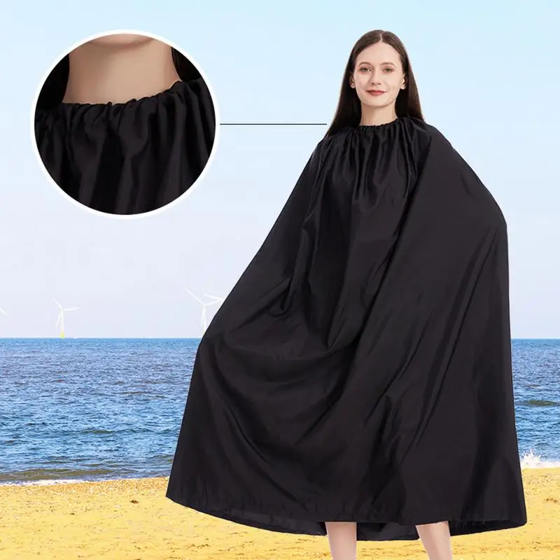 

Changing Robe Wetsuit Changing Poncho With Adjustable Round Collar 3.94ft Long Instant Dressing Cover Ups Portable Changing Room