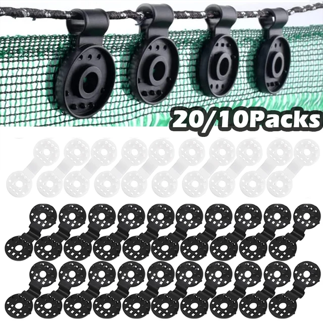 Nap Árnyék -Nettó Klipkert Szerszámok Üvegházhatású Árnyékoló Ruhák Rögzítse A Bilincset Műanyag Grommet Kerítés Háló Beépítő Horog 20/10/5Pc Vitorlák