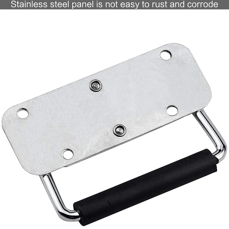2Pcs 304 Stainless Steel Spring Handle Prop Box Tool Aluminum Box Handle Activity Folding Industrial furniture handles kitchen door handles