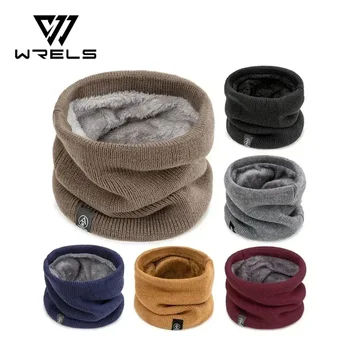Warm Knitted Scarf Thickened Plush Windproof Winter Neck Gaiter Cold-proof Outdoor Sport Skiing Running Men Women Tube Scarf 1