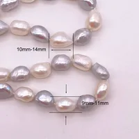 11mm Semi Baroque Irregular Bracelet Bangle White Grey Mixed Color Natural Freshwater Pearls Summer And Simple 2