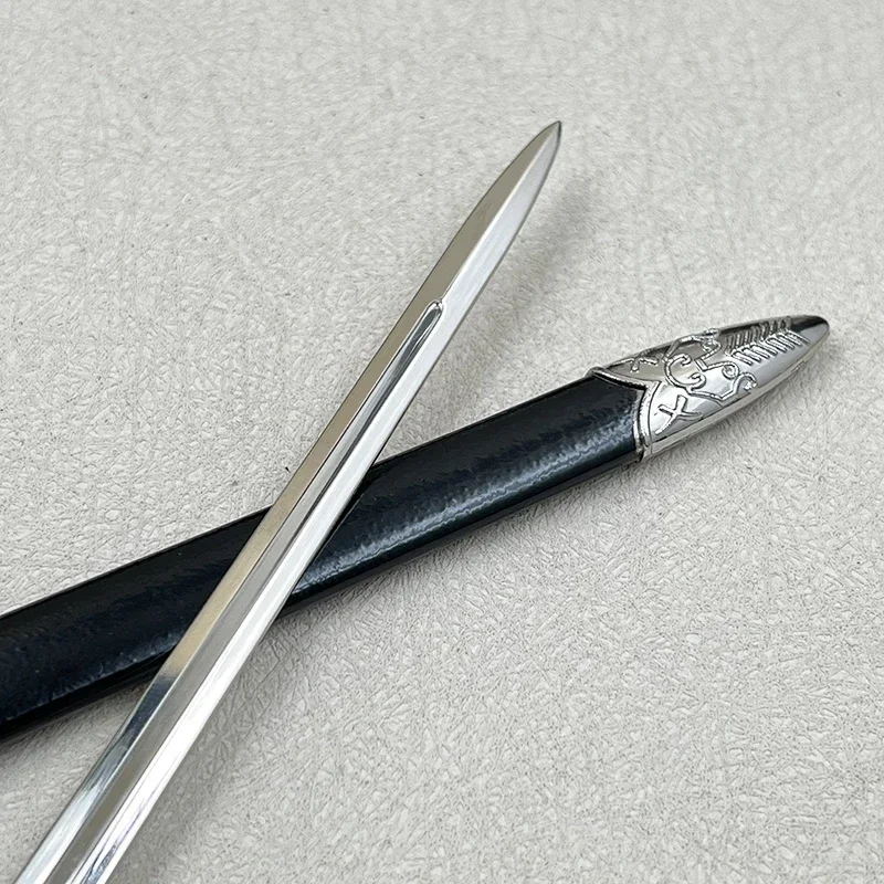 Silver Sword Home Ornament - Inspired by The Witcher Series, 23cm Full Metal Decorative Craft Piece