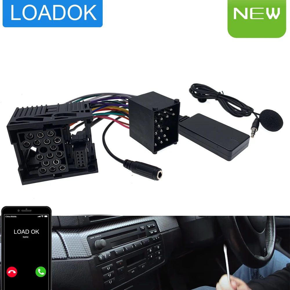 Câble adaptateur pour BMW E46, E39, E38, E53, radio CD, audio de voiture, Bluetooth 5.0, AUX 10