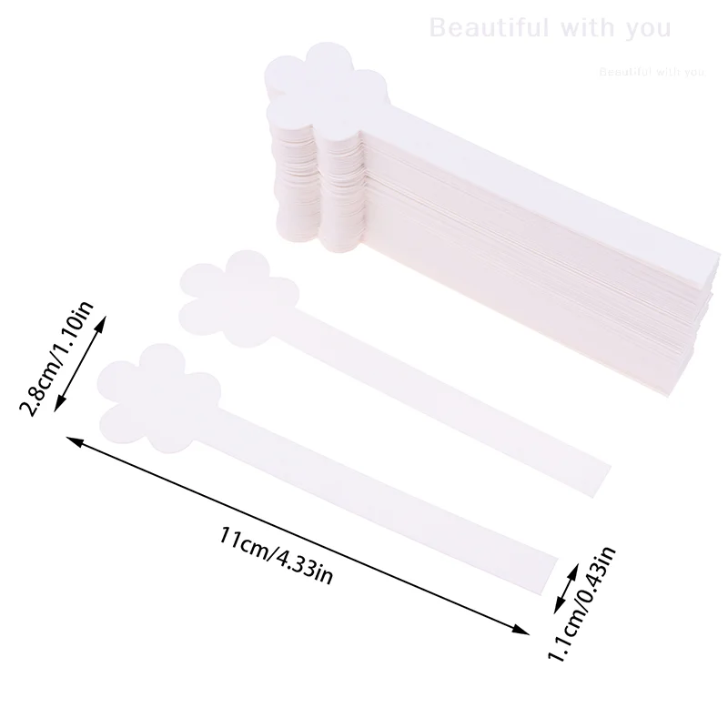Perfume Test Strips 100pcs/lot Round Head Aromatherapy Fragrance Perfume Essential Oils Test Paper Strips Flower Shape