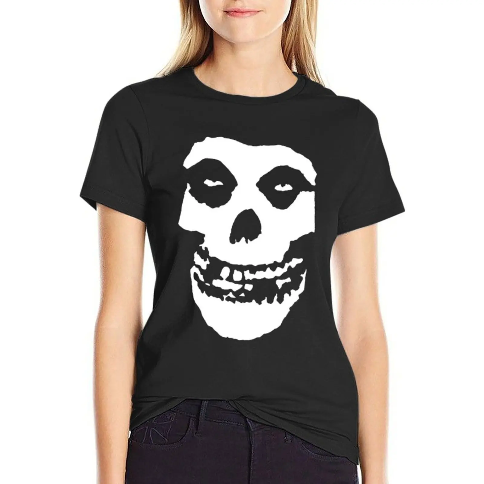 Misfits Crimson Ghost Skull T-Shirt Female clothing summer tops womans clothing