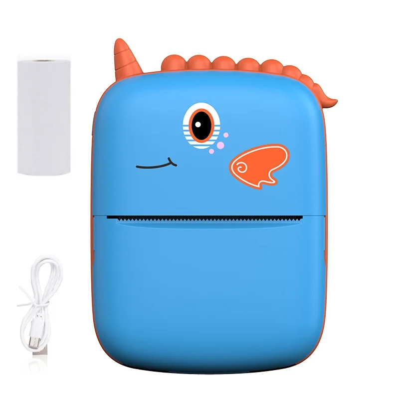 Portable Mini Thermal Printer Wirelessly BT 203dpi Photo Label Memo Wrong Question Printing with USB Cable No Ink Print Portable Portable Printer Bluetooth Printer