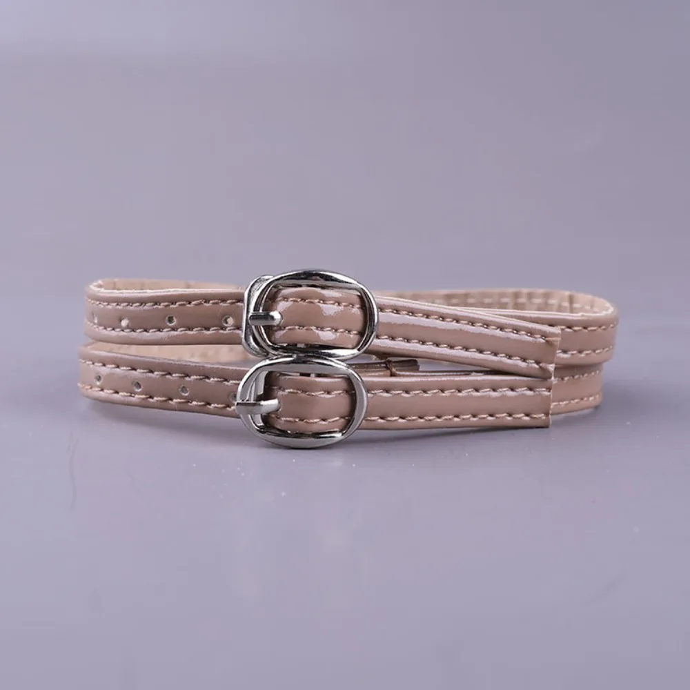 Premium PU Leather Adjustable Shoe Straps with Metal Buckle - Anti-Drop Heel Accessory