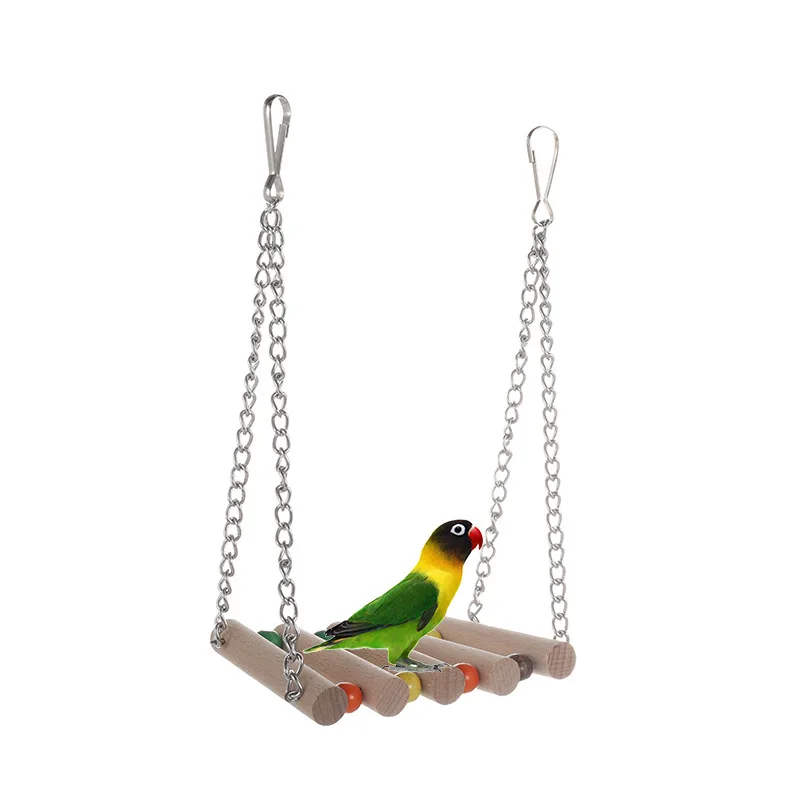 Parrot Toys Swings Wooden Suspension Bridge Bird Stands Bird Supplies Toys Parrot Decorative Accessories parrot toy,bird toy,bird cage accessories,bird perch stand,bird swing toy