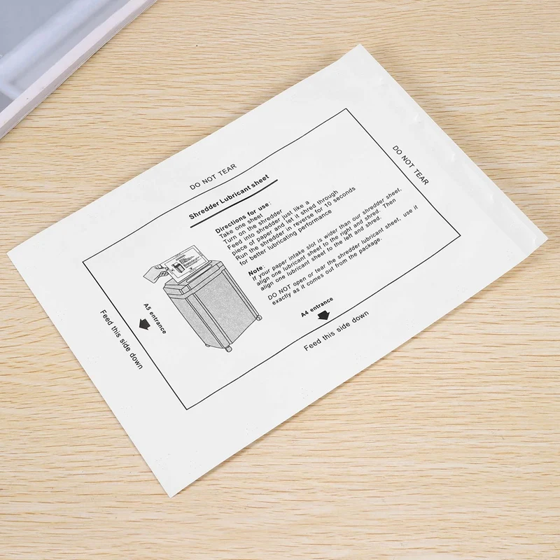 12PCS Paper Shredder Lubricant Sheets Shredder Lubricating Oil Portable Paper Type Lubricating Oil For paper shredder lubricant