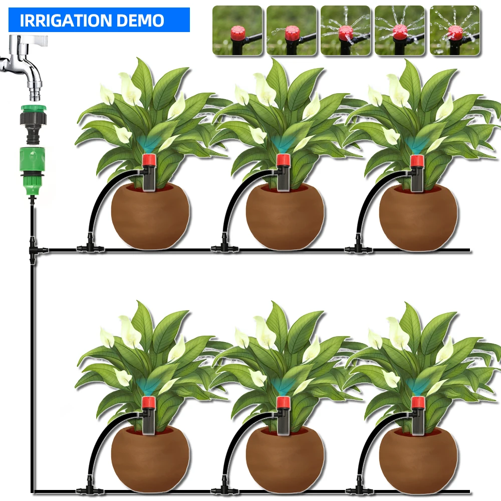 5M-60M Hose Drip Irrigation System Plant Watering Set 360 Degree Adjustable Drippers For Irrigation Garden Watering System 2
