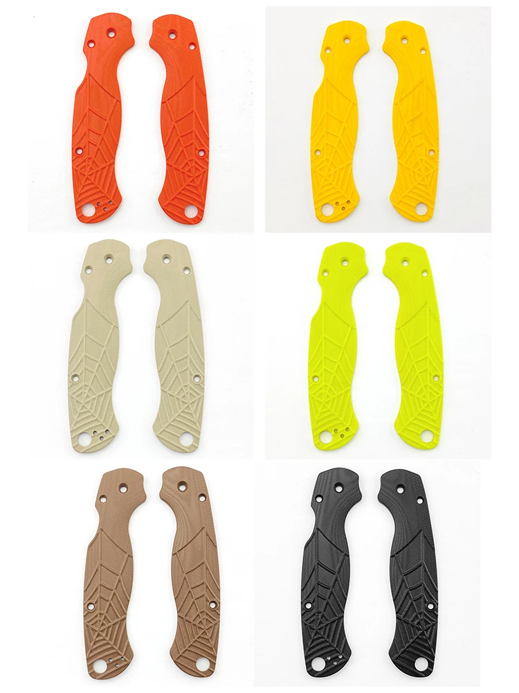 

6 цветов, сделанные на заказ, G10, с узором в виде сети, ручные весы для подлинного Spyderco C81 формирования 2 пара2, ножи, рукоятка, сделай сам