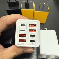 240W 8-Port GaN Charger 4 PD Type-C 4 USB Fast Charging Phone Charger Multi-Device Power Adapter For Phones EU/US/UK Plug 4