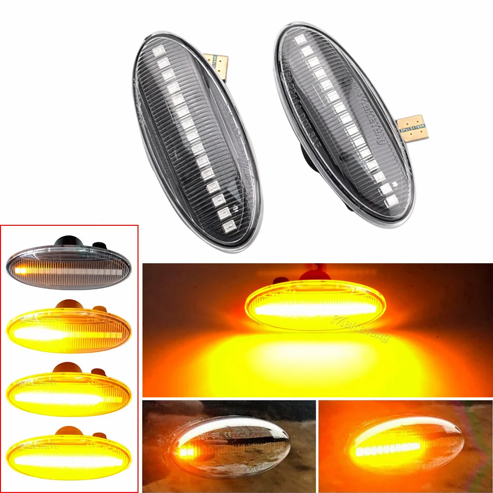 2Pcs Led Flowing Car Side Marker Lights Indicatori Di Direzione 12V Per Mercedes-Benz Smart Forfour W453 2014-2019