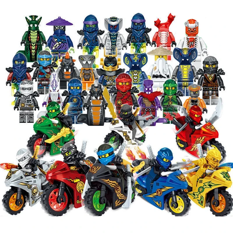24 Pieces Anime Characters Ninja Figures Building Blocks Kid Toys