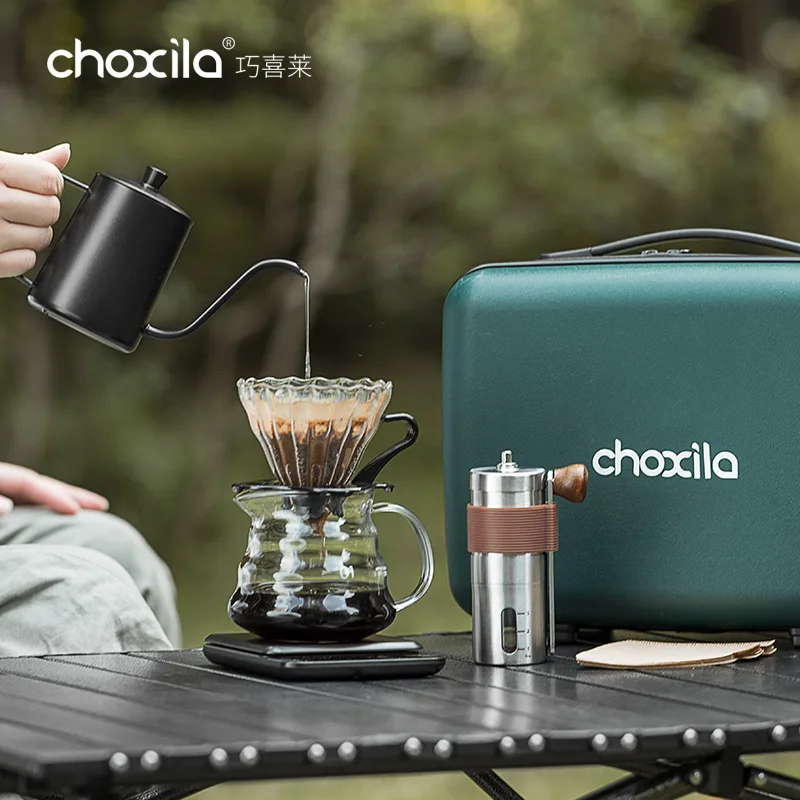 Choxila 9-Piece Pour Over Coffee Set with Grinder...