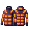 Four-control 21-zone constant temperature electric cotton-padded jacket for men in winter with USB chargingwarm and heated hood 2
