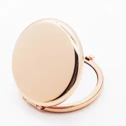 Elegant Rose Gold Personalized Compact Mirror - Custom Engraved Gift for Bridesmaids or Best Friends (Rose Gold Mirror)