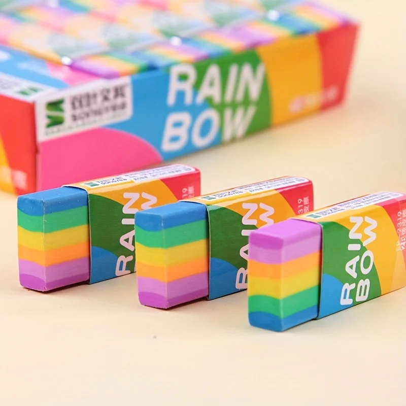 Pencil eraser 1 Pcs rainbow eraser pencil eraser stationery soft 2B suitable for office and school