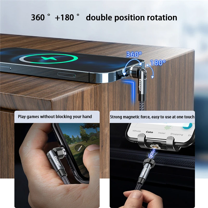 Essager 540° Rotating Magnetic Fast Charging Cable