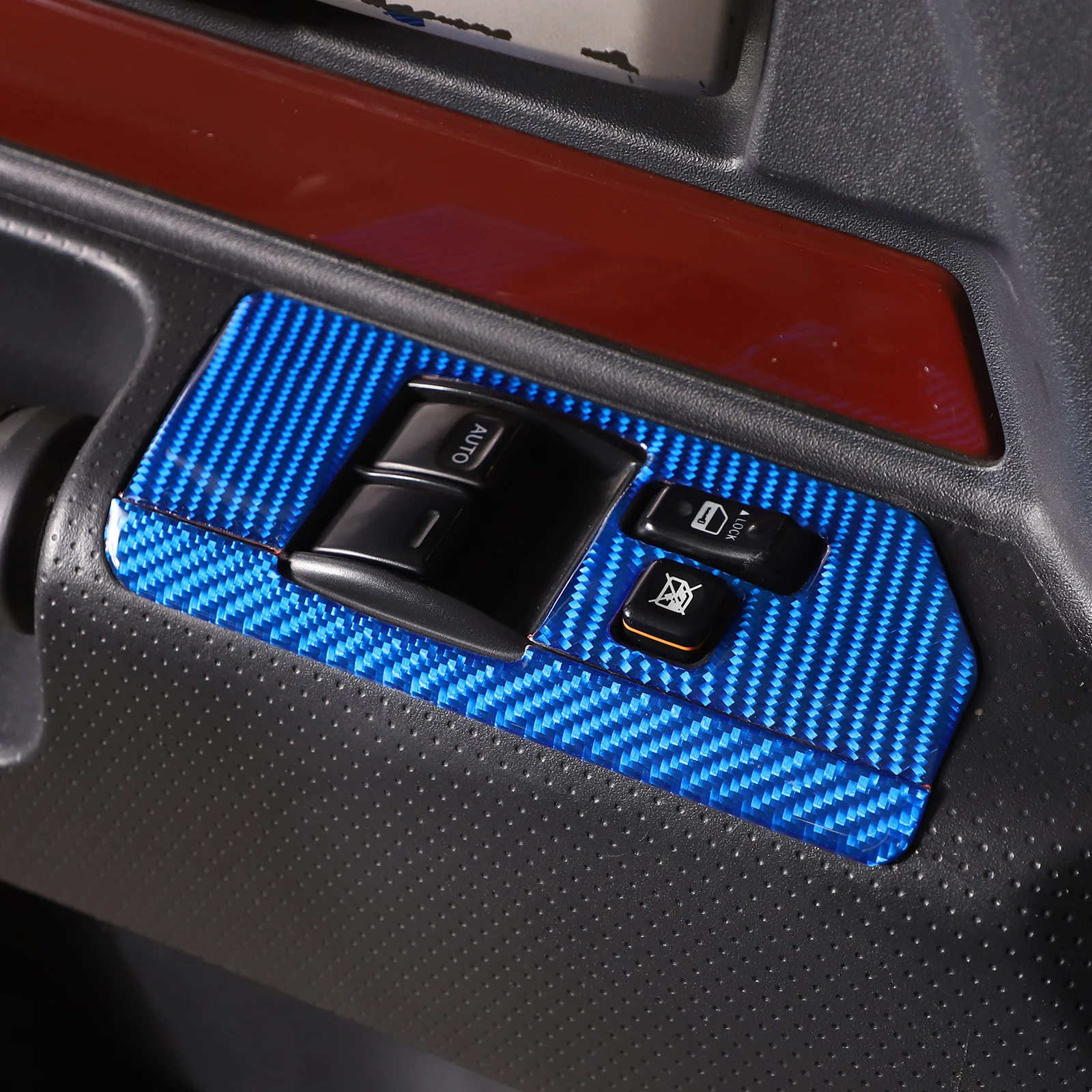 Per Toyota Fj Cruiser 2007-2021 Soft Carbon Fiber Car Glass Lift Button Panel Adesivo Decorativo Accessori Interni