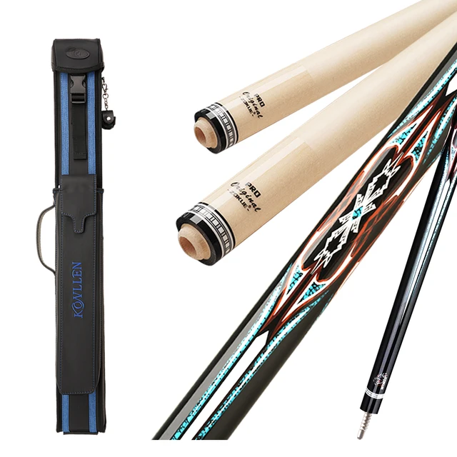 ZOKUE 3 Cushion Carom Cue Stick Low Deflection Billiard Carom Cue Set with 2 Piece Canadian Hard Maple Shafts 3 Holes Carom Cue 1