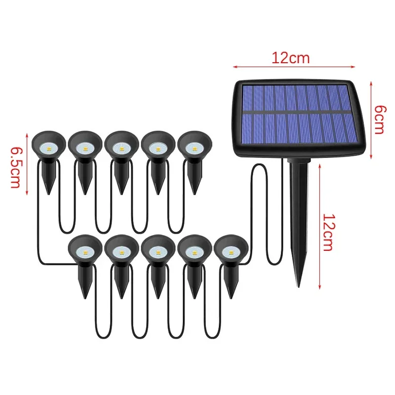 Solar Lawn Lamp LED Solar Lights Outdoor Waterproof Spotlights Garden Pathway Landscape Lighting Home Patio Yard Decor 10PCS for solar lights,solar led lights,solar ground lights,lawn lamp,garden lighting