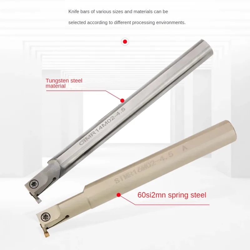 Tungsten steel seismic resistant boat shape small hole groove tool holder, CIMR alloy tool holder, CNC inner hole cutting