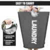115L Large Laundry Basket Foldable Fabric Laundry Basket Foldable Sturdy Handle Bag Waterproof Clothes Bucket Dirty Cloth Bag 6