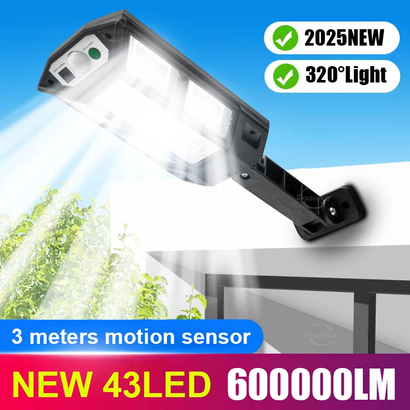 43LED 60000LM Solar Outdoor Lights Wall Lamp Sunlight Motion Sensor Light Waterproof Garden Street Outdoor Solar Lamp solar lamp solar wall light wall light outdoor porch light