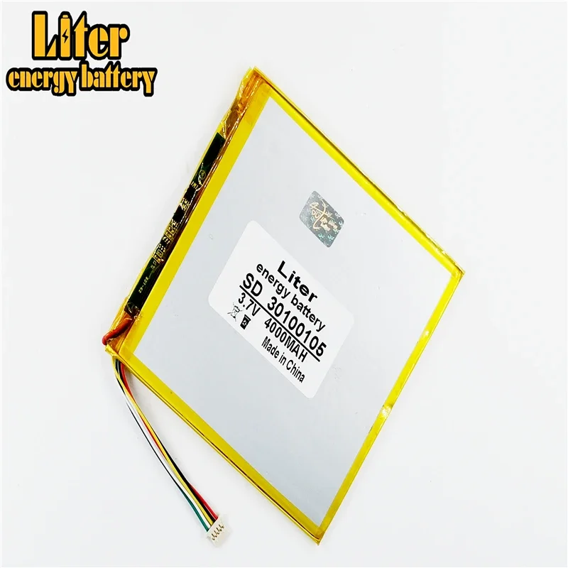 Rechargeable Battery 5 thread 3.7 lithium polymer battery 30100105 3.7V 4000MAH 32100106 vi8 mobile power DIY tablet computer 27103107