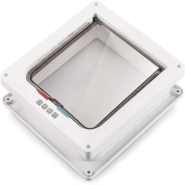 Dog Cat Flap Door For Dog Cat Kitten With 4 Way Lock Security Flap Door Cat Puppy Safety Gate Small Pet Supplies ABS Plastic 4