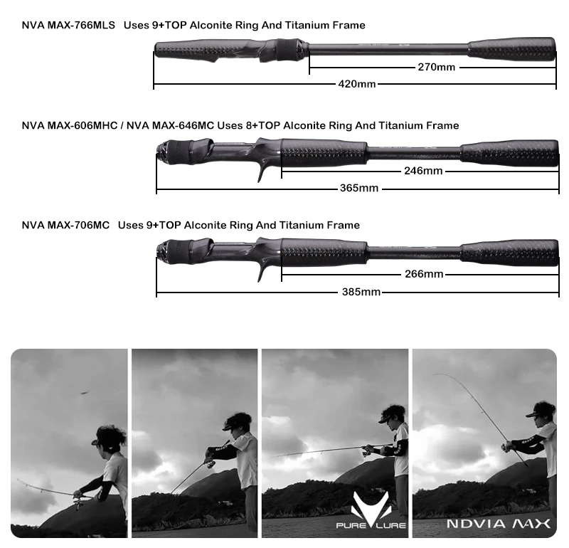 PURELURE NDVIA MAX Ajing Eging Fishing Rod Shore Cast/Spin 2-Piece