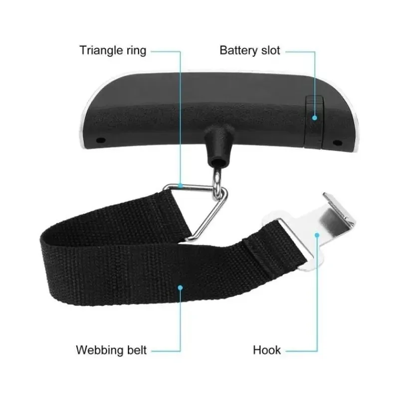 Portable Handheld Digital Travel Luggage Scale - .110lb/50kg with LCD thumbnail 8