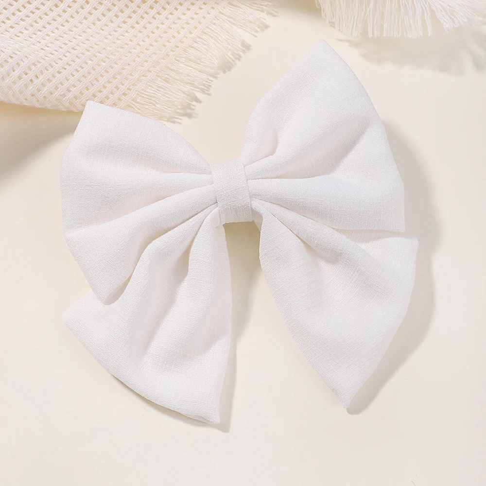 1Pcs/Set Fashion 4.5Inch Lovely Hair Bows Clips Baby Accessories For Girls Grosgrain Ribbon Delicate Hairgrips Headwear Children