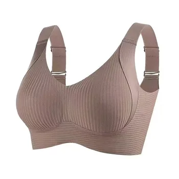 Soft-supported Seamless Bra For Women Push Up Lingerie Gather Side Breast Wireless Beautiful Back Underwear 1