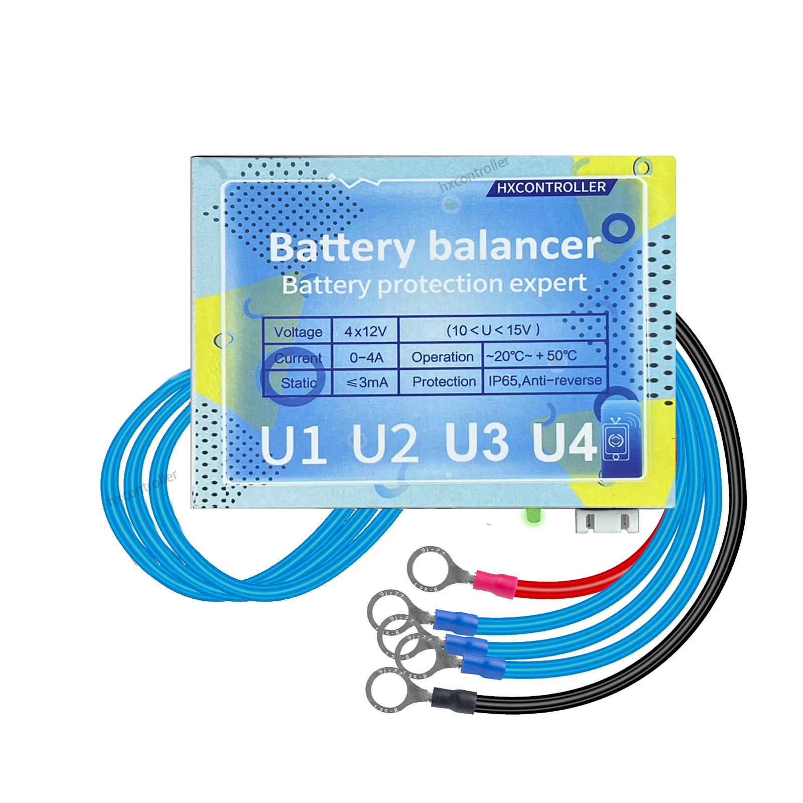 

48V LED Display Battery Equalizer for 4 x 12V Batteries Balancer 2S Active Voltage Lead Acid Li li-ion LiFePO4 Battery