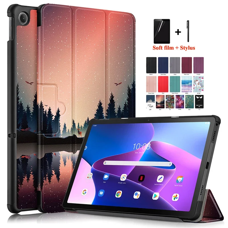 para Lenovo Tab M10 Plus 3rd Gen Case 1061 Polegadas Tb128fu Tb125fu Flip Stand Capa Magnética para Funda Lenovo Xiaoxin Pad 2023 Case