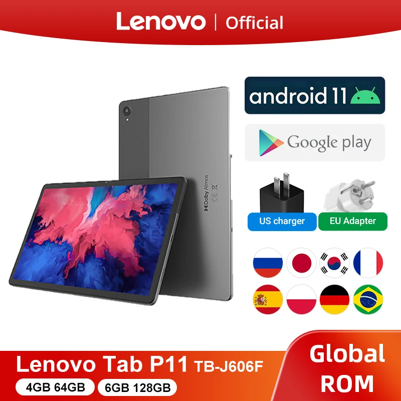 Globalny ROM Lenovo Tab P11 K11 lub Xiaoxin Pad 11 Cal 2K Tablet z ekranem LCD Android 4GB 64GB Snapdragon 662 7700mAh Widevine L1 1 Globalny ROM Lenovo Tab P11 K11 lub Xiaoxin Pad 11 Cal 2K Tablet z ekranem LCD Android 4GB 64GB Snapdragon 662 7700mAh Widevine L1 1